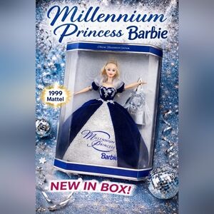 Millennium Princess Barbie 2000 Special Edition NRFB Mattel 1999 Blue Gown